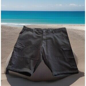 Jordan Craig Jet Black Denim Cargo Shorts RN 79771 Streetwear Men’s 44